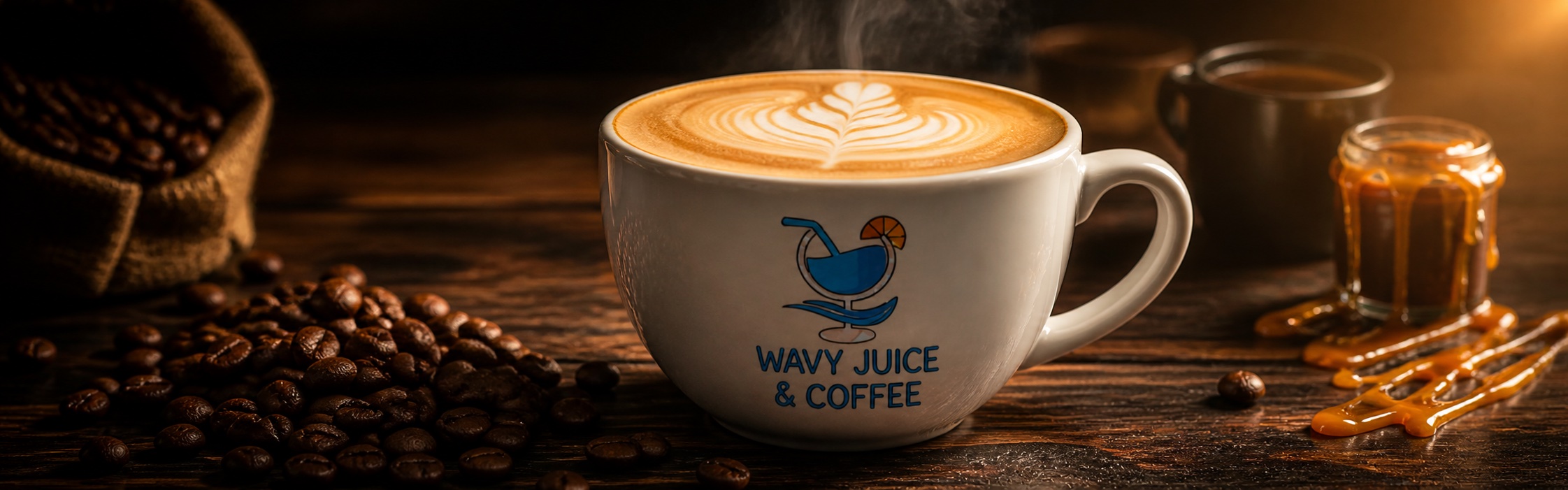 Lattes at Wavy Juice & Coffee